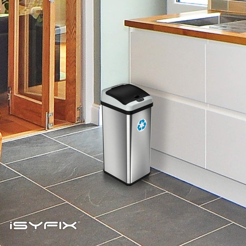 iSYFIX Recycle Sticker for Trash Can â€“6 Pack 5 inch- Premium Self-Adhesive Vinyl, Laminated for Weatherproof, UV Resistant, Perfect Label Stickers for containers, Ideal Sign for Home, Office, Kitchen - Image 4